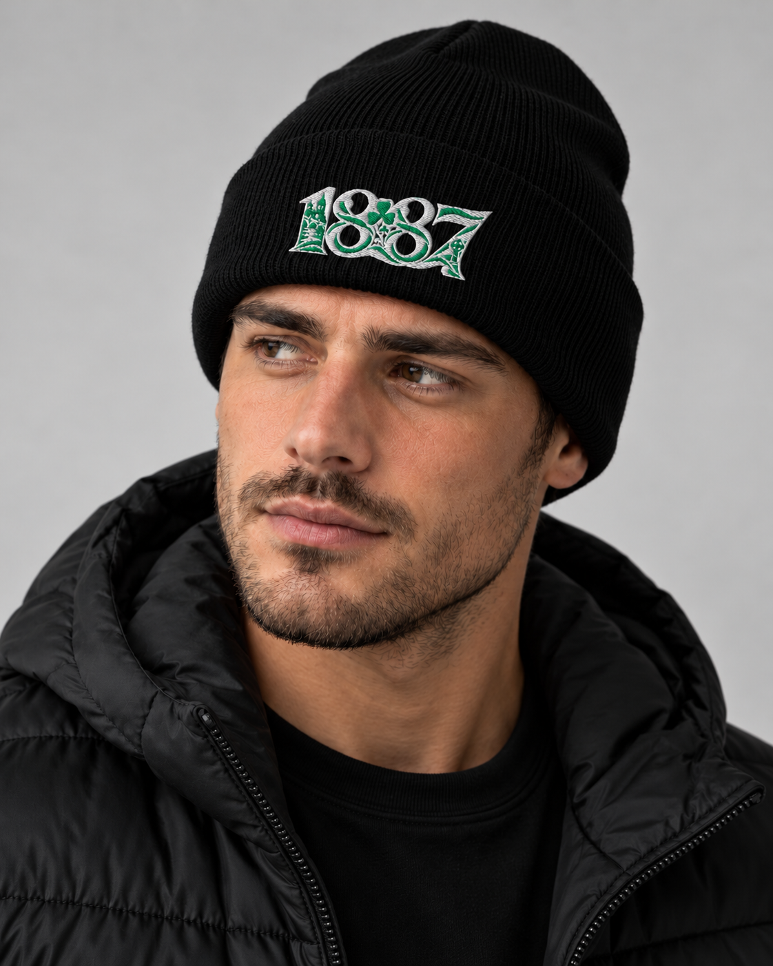Celtic 1887 Founding Year Inspired Embroidered Football Beanie