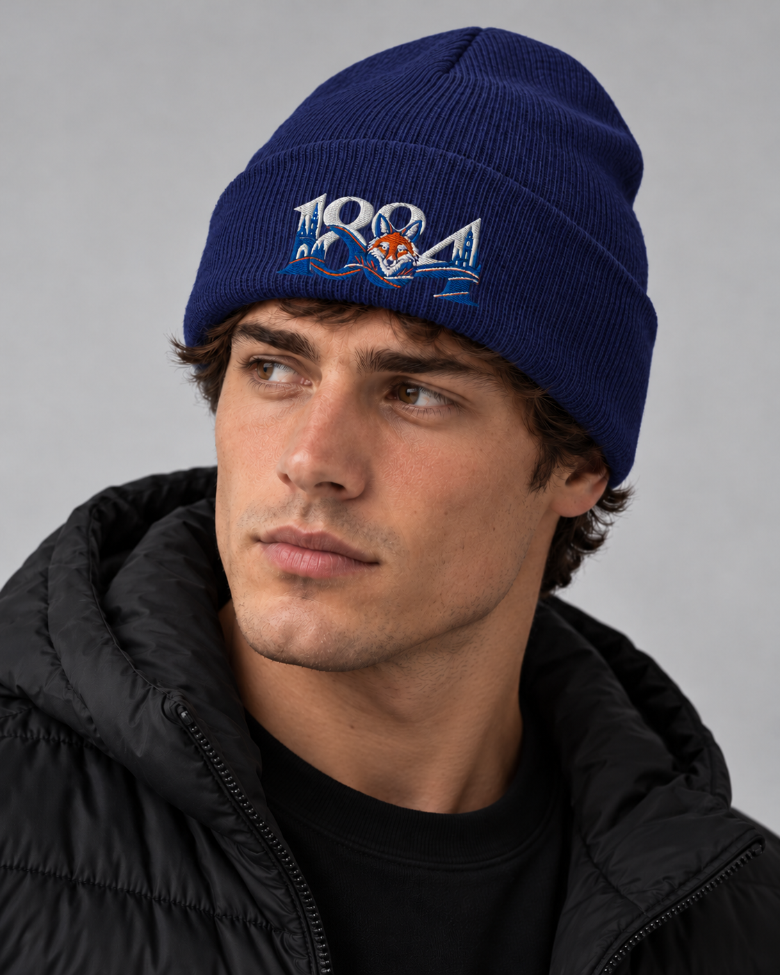 Leicester 1884 — Heritage Fox Embroidered Football Beanie
