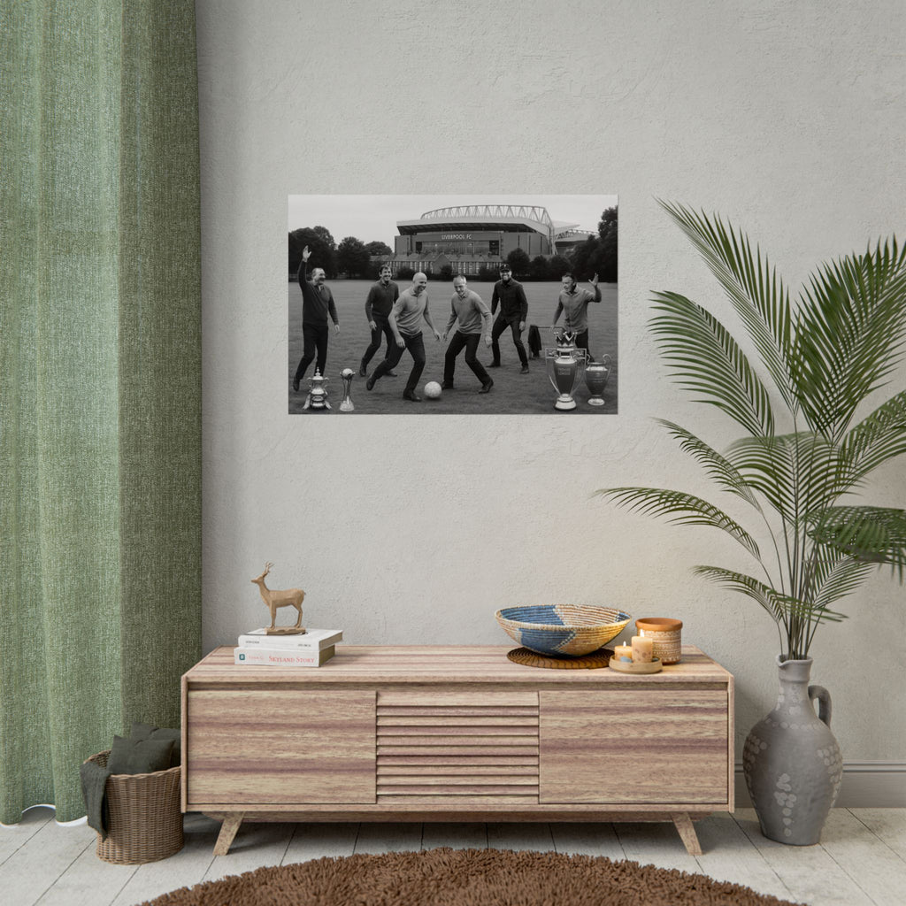 LFC Managers Kick About At The Park Print