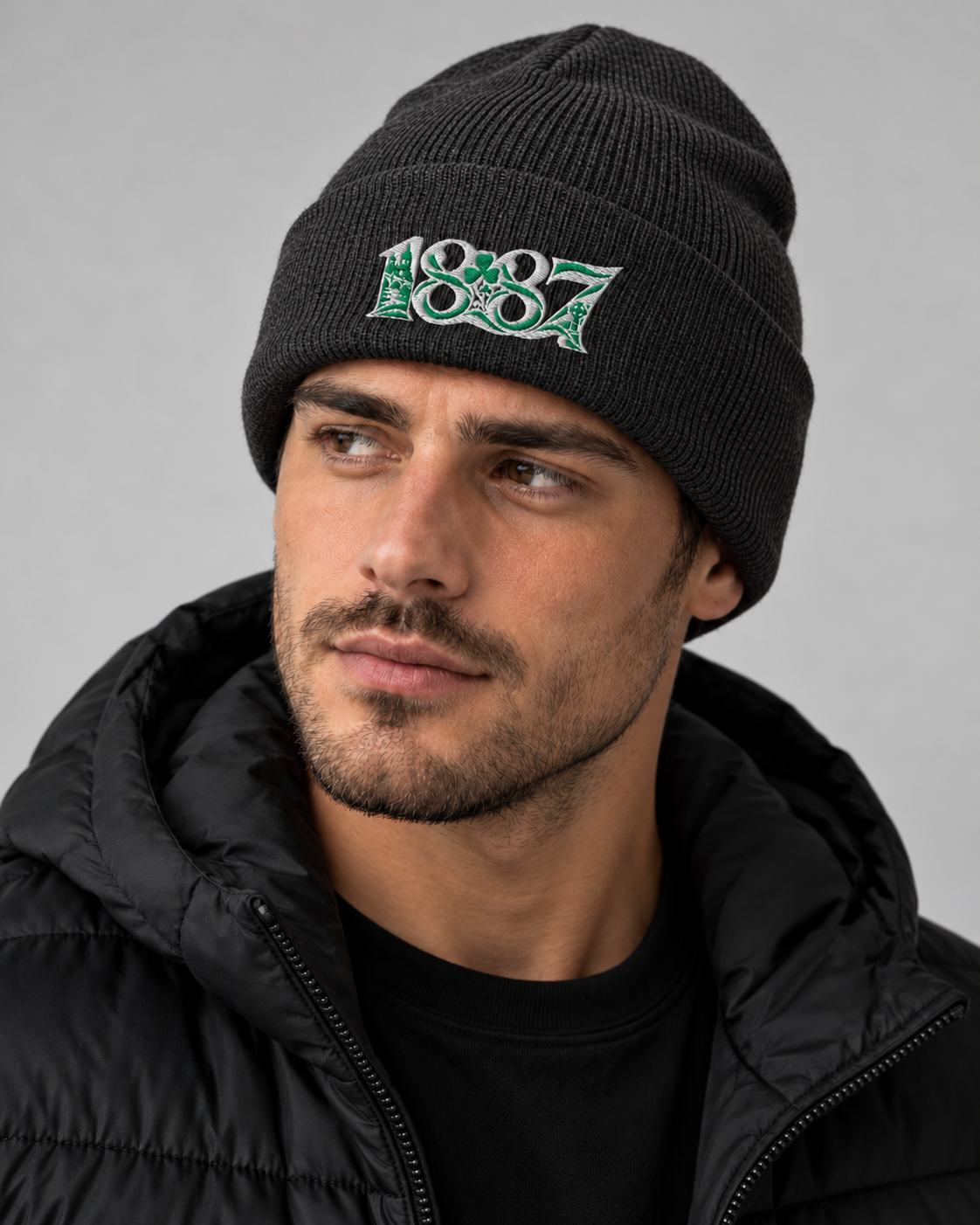 Celtic 1887 Founding Year Inspired Embroidered Football Beanie