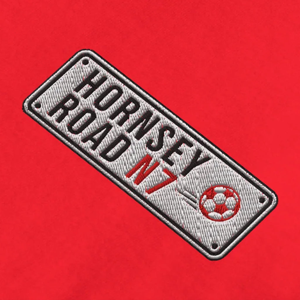 Arsenal Street Sign (New) Embroidered Football T-Shirt