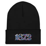 Rangers 1872 founding year embroidered football beanie in Black – product image 2