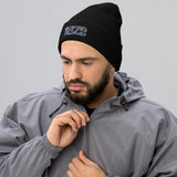 Rangers 1872 founding year embroidered football beanie in Black – product image 3