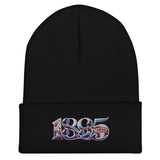 West Ham 1895 Heritage Embroidered Football Beanie – black front view