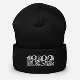 Newcastle United 1892 Heritage Embroidered Football Beanie – black front view