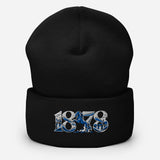 Ipswich Town 1878 Heritage Embroidered Football Beanie – black front view