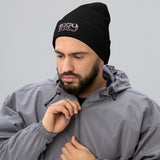 Fulham 1879 Heritage Embroidered Football Beanie – black front view