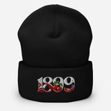 Bournemouth 1899 Heritage Cherries Embroidered Football Beanie – black front view