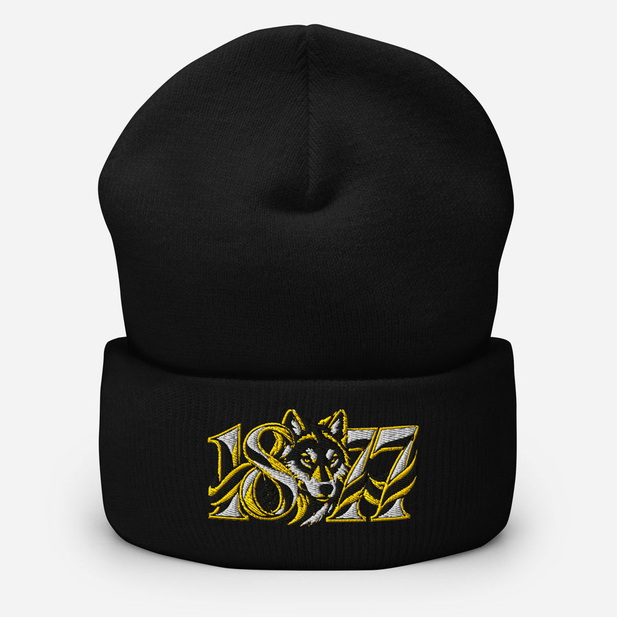 Wolves 1877 Heritage Wolf Embroidered Football Beanie