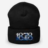 Everton 1878 Heritage Tower Embroidered Football Beanie – black front view