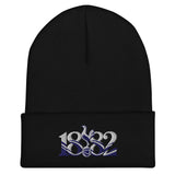 Tottenham Hotspur 1882 Heritage Embroidered Football Beanie – black front view
