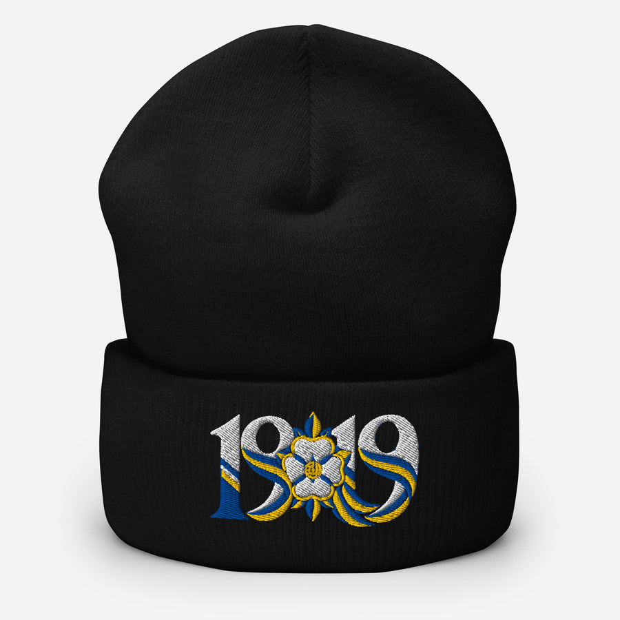 Leeds 1919 White Rose Heritage Embroidered Football Beanie