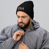 Hull 1904 Tigers Heritage Embroidered Football Beanie – black front view