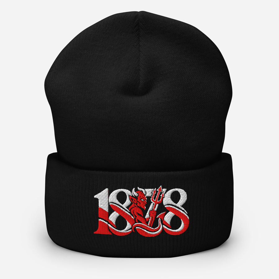Manchester United 1878 Red Devil Heritage Embroidered Football Beanie