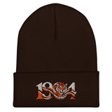 Hull 1904 Tigers Heritage Embroidered Football Beanie – brown front view