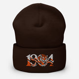Hull 1904 Tigers Heritage Embroidered Football Beanie – brown front view