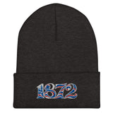 Rangers 1872 founding year embroidered football beanie in Dark Grey – product image 2