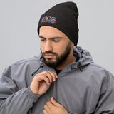West Ham 1895 Heritage Embroidered Football Beanie – dark grey front view