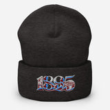 West Ham 1895 Heritage Embroidered Football Beanie – dark grey front view