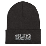 Newcastle United 1892 Heritage Embroidered Football Beanie – dark grey front view