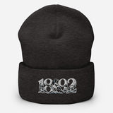 Newcastle United 1892 Heritage Embroidered Football Beanie – dark grey front view