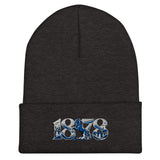 Ipswich Town 1878 Heritage Embroidered Football Beanie – dark grey front view