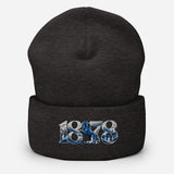 Ipswich Town 1878 Heritage Embroidered Football Beanie – dark grey front view