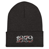 Fulham 1879 Heritage Embroidered Football Beanie – dark grey front view
