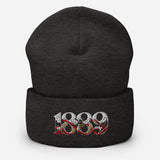 Brentford 1889 Heritage Bees Embroidered Football Beanie – dark grey front view