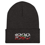 Bournemouth 1899 Heritage Cherries Embroidered Football Beanie – dark grey front view