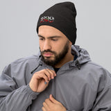 Bournemouth 1899 Heritage Cherries Embroidered Football Beanie – dark grey front view