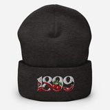 Bournemouth 1899 Heritage Cherries Embroidered Football Beanie – dark grey front view