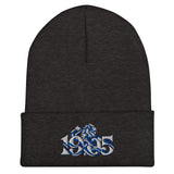 Chelsea 1905 Heritage Lion Embroidered Football Beanie – dark grey front view