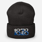 Everton 1878 Heritage Tower Embroidered Football Beanie – dark grey front view