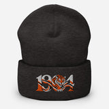 Hull 1904 Tigers Heritage Embroidered Football Beanie – dark grey front view