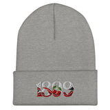 Bournemouth 1899 Heritage Cherries Embroidered Football Beanie – heather grey front view