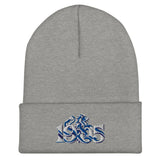 Chelsea 1905 Heritage Lion Embroidered Football Beanie – heather grey front view
