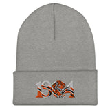 Hull 1904 Tigers Heritage Embroidered Football Beanie – heather grey front view