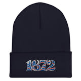 Rangers 1872 founding year embroidered football beanie in Navy – product image 2