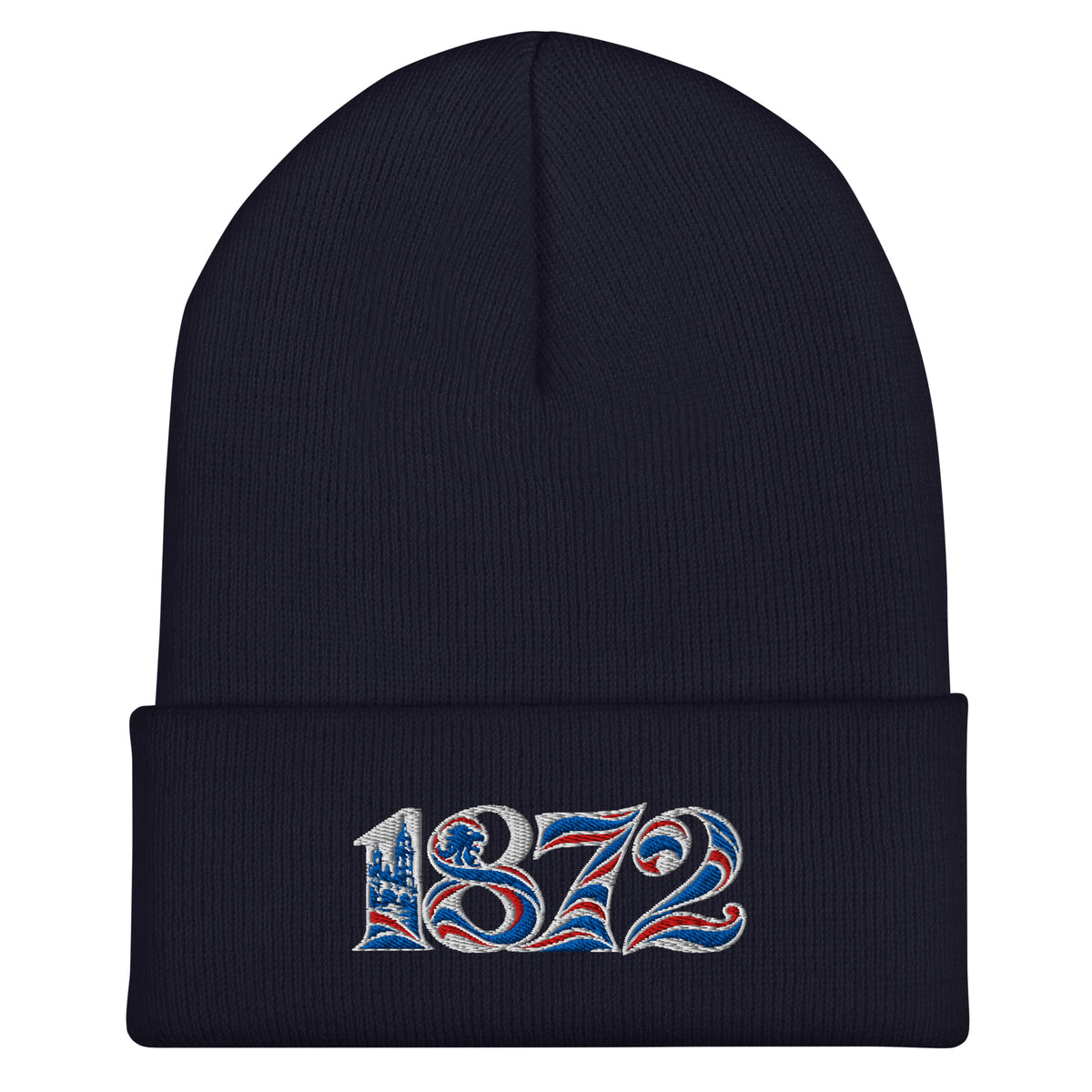 Rangers 1872 founding year embroidered football beanie in Navy – product image 2