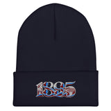 West Ham 1895 Heritage Embroidered Football Beanie – navy front view