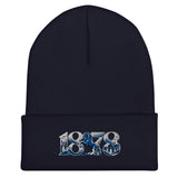 Ipswich Town 1878 Heritage Embroidered Football Beanie – navy front view