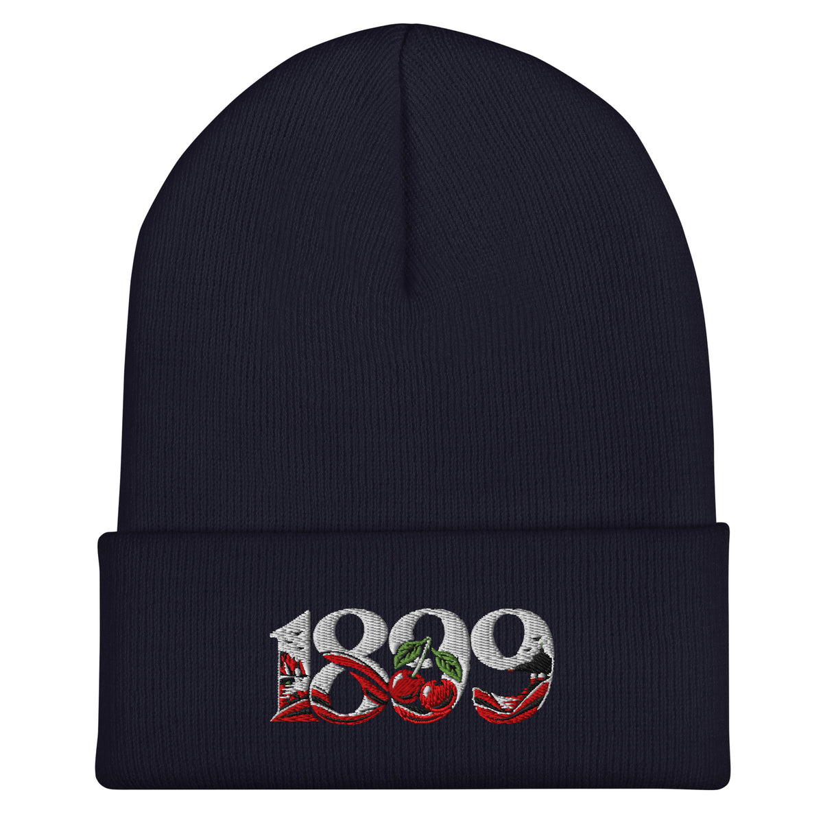 Bournemouth 1899 Heritage Cherries Embroidered Football Beanie – navy front view