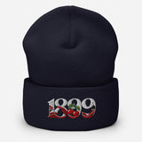 Bournemouth 1899 Heritage Cherries Embroidered Football Beanie – navy front view