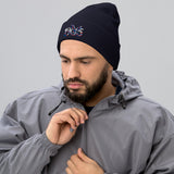 Crystal Palace 1905 Heritage Eagle Embroidered Football Beanie – navy front view