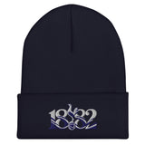Tottenham Hotspur 1882 Heritage Embroidered Football Beanie – navy front view