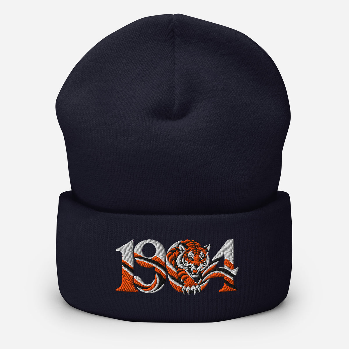 Hull 1904 Tigers Heritage Embroidered Football Beanie – navy front view