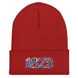 Rangers 1872 founding year embroidered football beanie in Red – product image 2