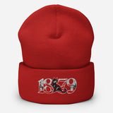 Sunderland 1879 Heritage Embroidered Football Beanie – red front view