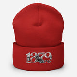 Fulham 1879 Heritage Embroidered Football Beanie – red front view